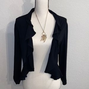 Knit short black cardigan